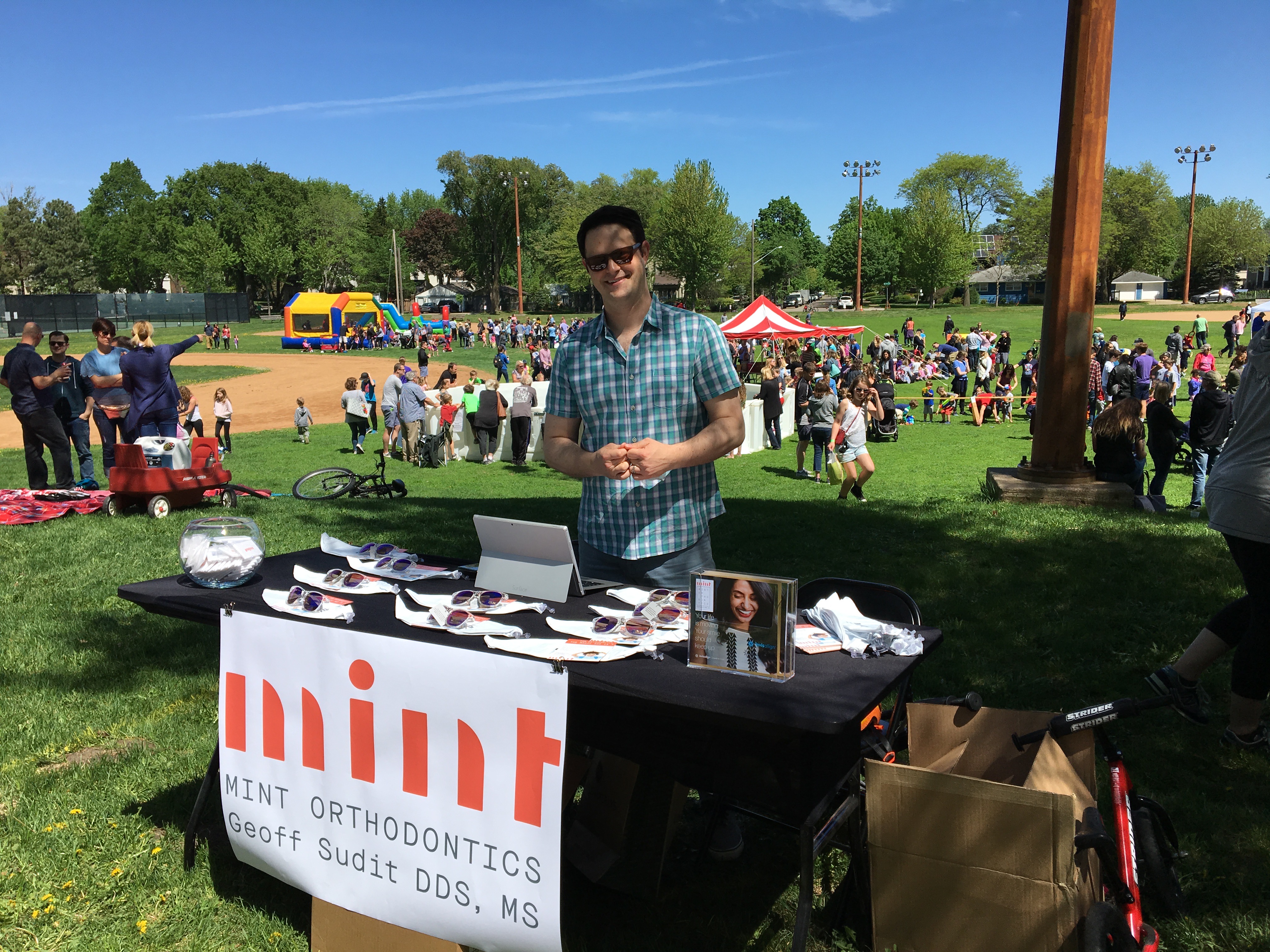 Mint Orthodontics table at Linden Hills Festival